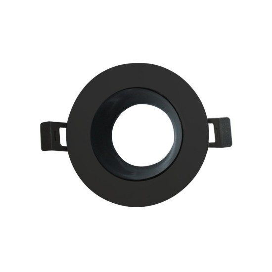 ΣΠΟΤ  GU10 ΣΤΡΟΓΓΥΛΟ ΧΩΝΕΥΤΟ ΣΤΑΘΕΡΟ ΑΛΟΥΜΙΝΙΟΥ ΜΑΥΡΟ Ø87mm