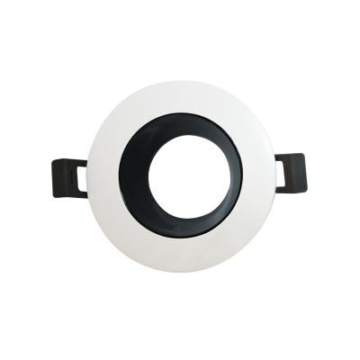 ΣΠΟΤ  GU10 ΣΤΡΟΓΓΥΛΟ ΧΩΝΕΥΤΟ ΣΤΑΘΕΡΟ ΜΑΥΡΟ ΛΕΥΚΟ Ø87mm