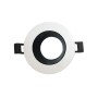 ΣΠΟΤ  GU10 ΣΤΡΟΓΓΥΛΟ ΧΩΝΕΥΤΟ ΣΤΑΘΕΡΟ ΜΑΥΡΟ ΛΕΥΚΟ Ø87mm