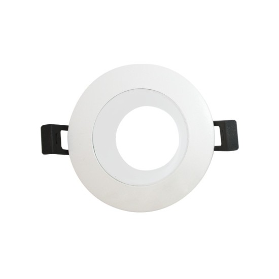 ΣΠΟΤ  GU10 ΣΤΡΟΓΓΥΛΟ ΧΩΝΕΥΤΟ ΣΤΑΘΕΡΟ ΑΛΟΥΜΙΝΙΟΥ ΛΕΥΚΟ Ø87mm