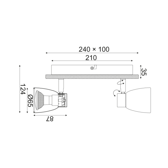 ^ΕΠΙΤΟΙΧΟ Φ/Σ 2ΧGU10 ΜΕΤΑΛΛΙΚΟ ΛΕΥΚΟ+ΞΥΛΟ 12,4X24X8,7CM MIYAGI