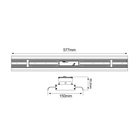 LED LINEAR HIGHBAY 100W 16000LM 5000K 30°x90° CRI 80 PHILLIPS LED SOSEN DRIVER-GRAMUS10050N