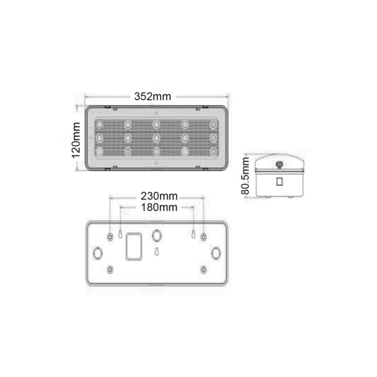 Φ/Σ ΑΣΦΑΛΕΙΑΣ LED ΕΠΙΤΟΙΧ.IP20 3W 1,5HRS 150LM 6000K 230V