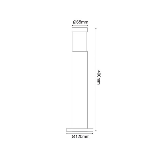 ΚΟΛΩΝΑΚΙ ΑΛΟΥΜΙΝΙΟΥ 40CM E27 ΑΝΘΡΑΚΙ