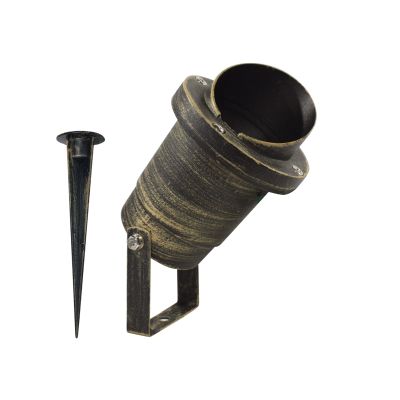 ΣΠΟΤ ΚΗΠΟΥ GU10 ΑΛΟΥΜΙΝΙΟΥ ΜΕ ΛΟΓΧΗ  ΣΚΟΥΡΙΑ