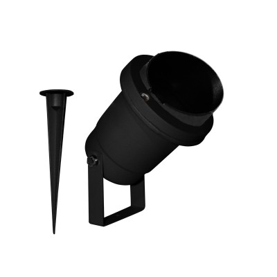 ΣΠΟΤ ΚΗΠΟΥ GU10 ΑΛΟΥΜΙΝΙΟΥ ΜΕ ΛΟΓΧΗ  ΜΑΥΡΟ