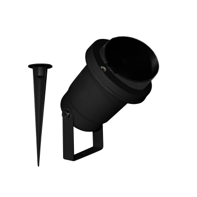 ΣΠΟΤ ΚΗΠΟΥ GU10 ΑΛΟΥΜΙΝΙΟΥ ΜΕ ΛΟΓΧΗ  ΜΑΥΡΟ