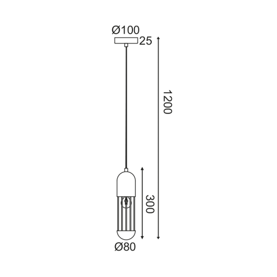 ^ΚΡΕΜΑΣΤΟ Φ/Σ 1ΧΕ27 ΛΕΥΚΟ ΜΕΤΑΛΛΙΚΟ D10XH120CM LAB