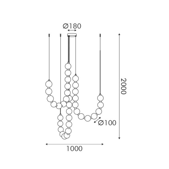 ΚΡΕΜΑΣΤΟ ΦΩΤΙΣΤΙΚΟ ΟΡΕΙΧΑΛΚΟ+ΛΕΥΚΟ/54W/4000lm/3000K/L1000xH2000