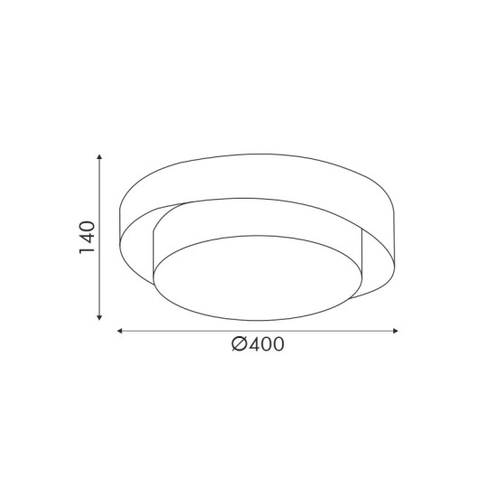 ΦΩΤΙΣΤΙΚΟ ΟΡΟΦΗΣ ΛΕΥΚΟ/32W/CCT/2500lm/Ø400xH140