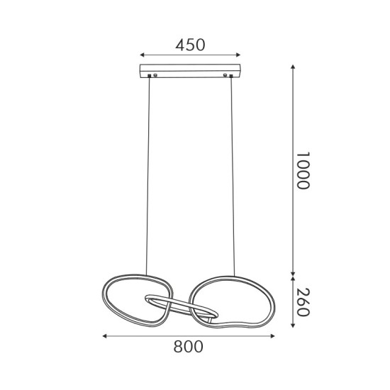 ΚΡΕΜΑΣΤΟ ΦΩΤΙΣΤΙΚΟ ΧΡΥΣΟ+ΛΕΥΚΟ/42W/CCT/3300lm/Ø800xH1260