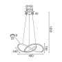 ^ΚΡΕΜΑΣΤΟ Φ/Σ LED 48W 3000K 2880LM ΜΑΥΡΟ ΑΛΟΥΜΙΝΙΟ 48Χ44XΗ120CM GORDIUS