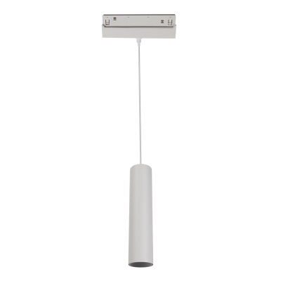 MATTE WHITE MAGNETIC PENDANT LUMINAIRE 48V DC 9W 3000K 950LM 36° OSRAM RA90 Φ50*220MM MATTE WHITE MAGNETIC PENDANT LUMINAIRE 48V DC 9W 3000K 950LM 36° OSRAM RA90 Φ50*220MM