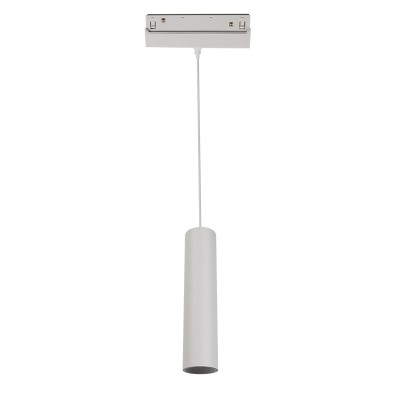 MATTE WHITE MAGNETIC PENDANT LUMINAIRE 48V DC 9W 4000K 1030LM 36° OSRAM RA90 Φ50*220MM