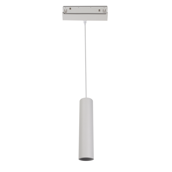 MATTE WHITE MAGNETIC PENDANT LUMINAIRE 48V DC 9W 4000K 1030LM 36° OSRAM RA90 Φ50*220MM