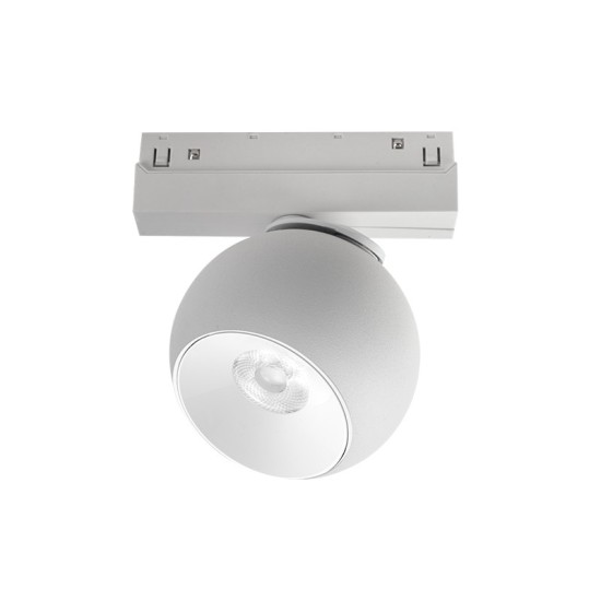 MATTE WHITE MAGNETIC SPOT 48V DC 12W 3000K 1000LM 36° OSRAM RA90 Φ100*134MM