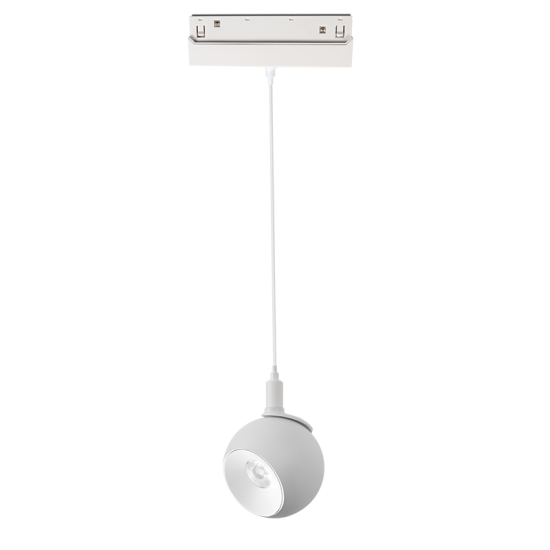 MATTE WHITE MAGNETIC PENDANT LUMINAIRE 48V DC 12W 4000K 1050LM 36° OSRAM RA90 Φ100*134MM