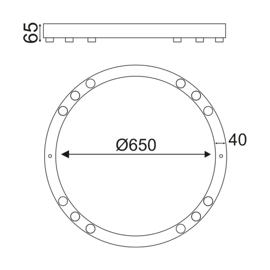 ^ΟΡΟΦΗΣ Φ/Σ LED 36W COB ΛΕΥΚΟ ΑΛΟΥΜΙΝΙΟ 3000K 3240LM D65ΧΗ6,5CM MAGNETO