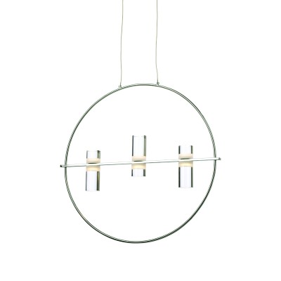 ^ΚΡΕΜΑΣΤΟ Φ/Σ LED2835 12W ΧΡΩΜΙΟ ΑΛΟΥΜΙΝΙΟ 3000Κ 1080LM D53XH173CM IONIAN