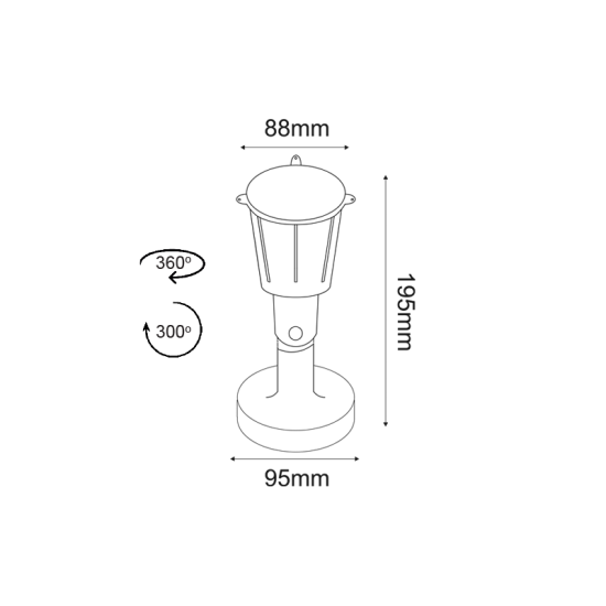 LED PP GREY SPOT LIGHT230V IP54 6W 6000K 500Lm SMD120°Ra80