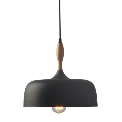 ΚΑΜΠΑΝΑ ΜΕΤΑΛΛΙΚΗ ΜΑΥΡΗ ΜΕ ΞΥΛΟ 1 Χ Ε27 Φ32CM CUBA ΚΑΜΠΑΝΑ ΜΕΤΑΛΛΙΚΗ ΜΑΥΡΗ ΜΕ ΞΥΛΟ 1 Χ Ε27 Φ32CM CUBA