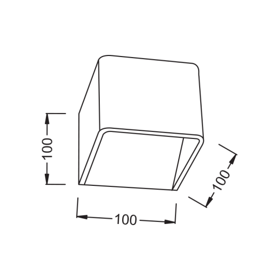 ΛΕΥΚΗ ΑΠΛΙΚΑ LED UP-DOWN CUBE 1X3W 230V 4000K 25000hrs NEPHELE