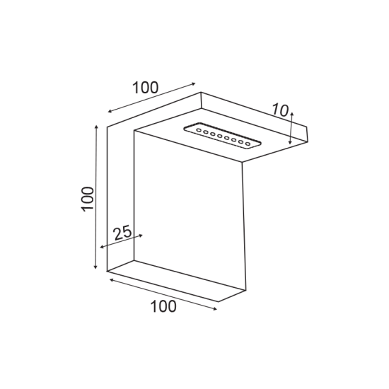 Φ/Σ LED UPSIDE TETRIS ΧΡ.ΞΥΛΟ 4W 230V 3000K30000h 10X10X10CM TETRIS