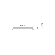 LED H.P. WALL WASHER 12W 4000K 1.000Lm 25°  230V 0,2m IP65