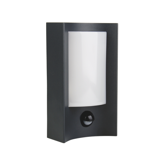 ^LED SMD WALL SENSOR LUMINAIRE 7W 350LM 170° 230V AC 3.000K DARK GREY CRI80 IP54 30.000HRS