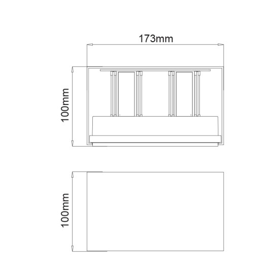 LED SMD WALL LUMINAIRE 12W 860LM 0-120° 230VAC 3.000K DARK GREY CRI80 IP54 30.000HRS