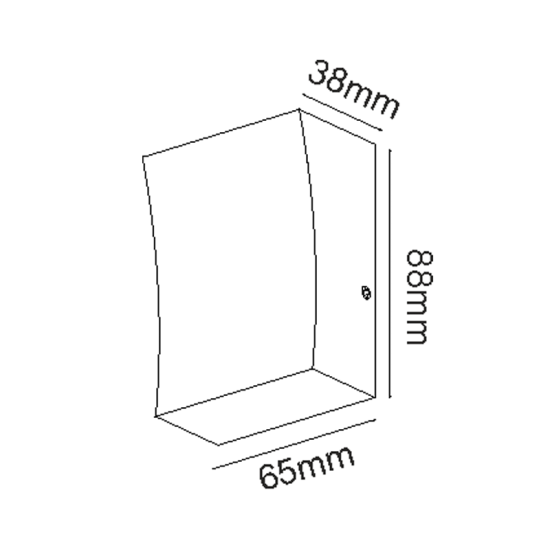 ^LED HP WALL LUMINAIRE 3W 110LM 89° 230V AC 3.000K DARK GREY CRI80 IP65 30.000HRS