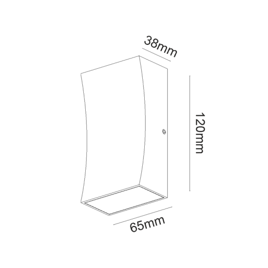 ^LED HP WALL LUMINAIRE 6W 180LM 89° 230V AC 3.000K DARK GREY CRI80 IP65 30.000HRS