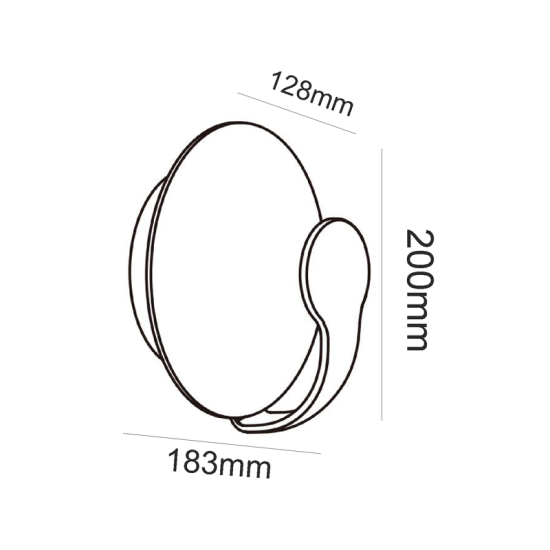 ^LED COB WALL LUMINAIRE 12W 580LM 120° 230V AC 3.000K MATT WHITE CRI80 IP65 30.000HRS