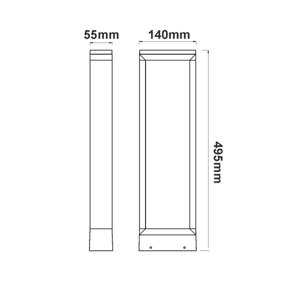 ^LED COB POST LUMINAIRE 8W 180LM 90° 230V AC 3.000K DARK GREY CRI80 IP54 30.000HRS