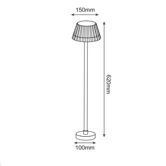 ^LED SMD POST LUMINAIRE 10W 400LM 130° 230V AC 3.000K DARK GREY CRI80 IP65 30.000HRS