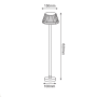 ^LED SMD POST LUMINAIRE 10W 400LM 130° 230V AC 3.000K DARK GREY CRI80 IP65 30.000HRS