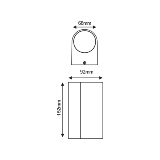 UP DOWN GU10 WALL LUMINAIRE 230V AC MATT WHITE IP54 MAX.2X35W