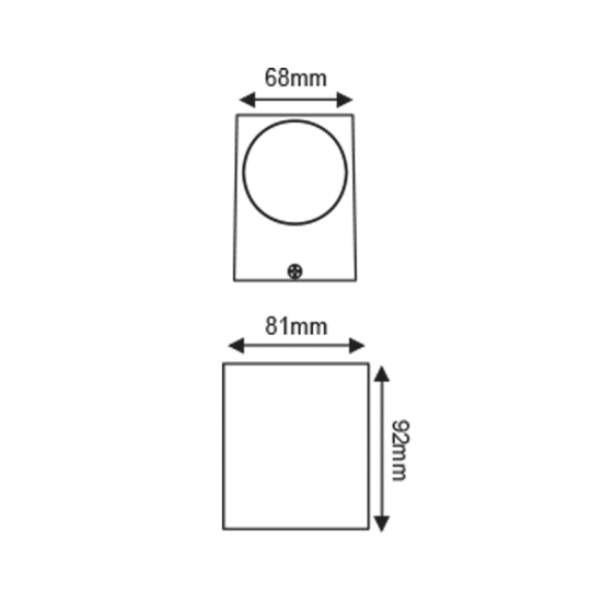 ^GU10 WALL LUMINAIRE 230V AC MATT WHITE IP54 MAX.35W