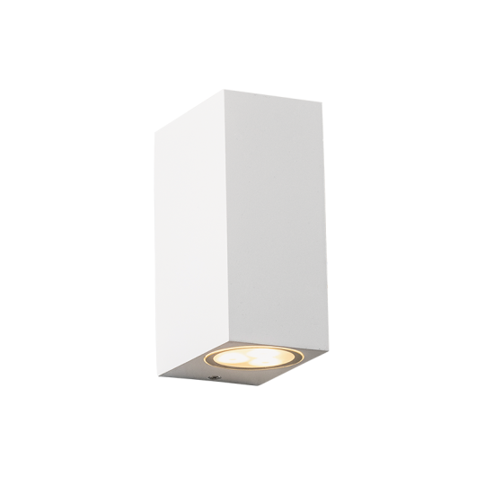 ^GU10 WALL LUMINAIRE 230V AC MATT WHITE IP54 MAX.2X35W