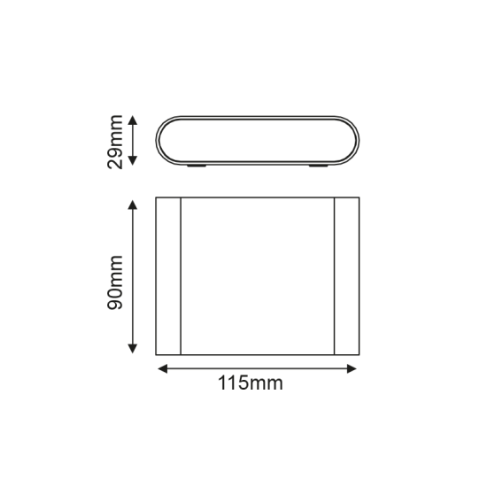 ΦΩΤΙΣΤΙΚΟ ΤΟΙΧΟΥ LED  7W 310LM 60° 230V AC 3.000K RUSTY CRI80 IP54 30.000HRS