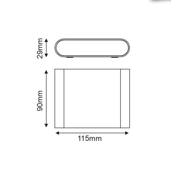 ΦΩΤΙΣΤΙΚΟ ΤΟΙΧΟΥ LED  7W 310LM 60° 230V AC 3.000K MATT WHITE CRI80 IP54 30.000HRS