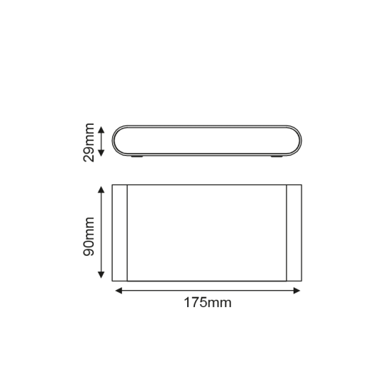 ΦΩΤΙΣΤΙΚΟ ΤΟΙΧΟΥ LED  11W 570LM 60° 230V AC 3.000K RUSTY CRI80 IP54 30.000HRS