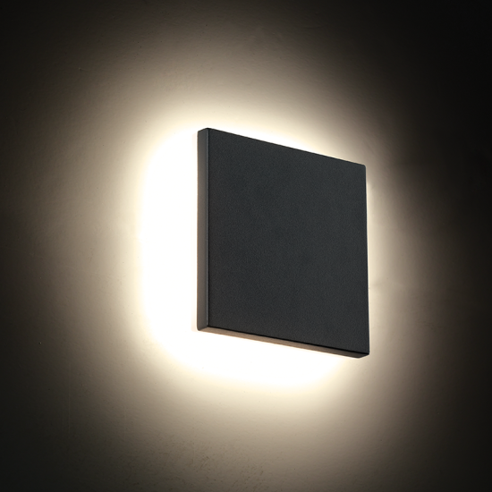 ^LED SMD WALL LUMINAIRE 8W 450LM 110° 230V AC 3.000K DARK GREY CRI80 IP54 30.000HRS