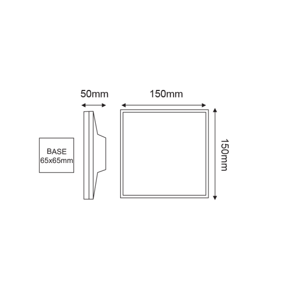 ^LED SMD WALL LUMINAIRE 8W 450LM 110° 230V AC 3.000K DARK GREY CRI80 IP54 30.000HRS