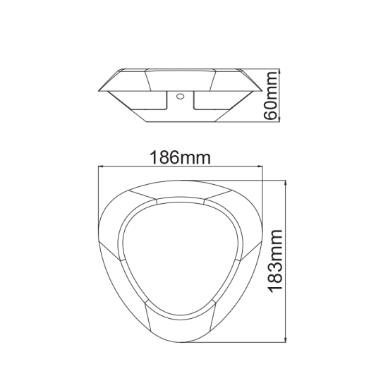 ^LED SMD WALL LUMINAIRE 7W 520LM 330° 230V AC 3.000K DARK GREY CRI80 IP54 30.000HRS