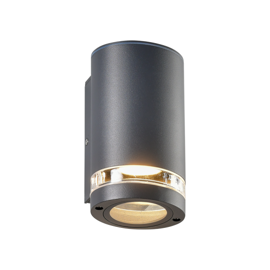 DOWN GU10 WALL LUMINAIRE 230V AC DARK GREY IP54 MAX.35W