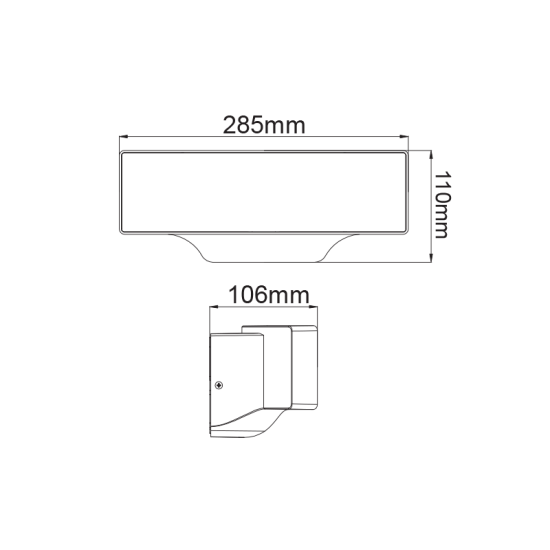 ^LED SMD WALL LUMINAIRE 13W 710LM 110° 230V AC 3.000K DARK GREY CRI80 IP65 30.000HRS