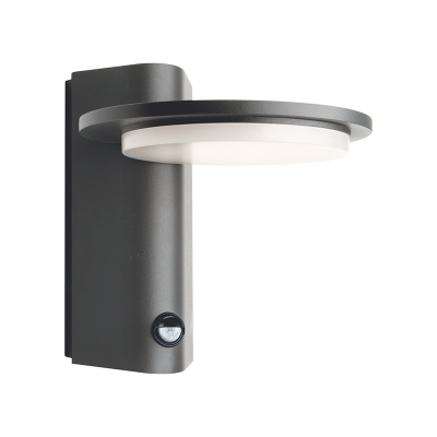 ^LED SMD WALL SENSOR LUMINAIRE 7W 440LM 145° 230V AC 3.000K DARK GREY CRI80 IP54 30.000HRS ^LED SMD WALL SENSOR LUMINAIRE 7W 440LM 145° 230V AC 3.000K DARK GREY CRI80 IP54 30.000HRS