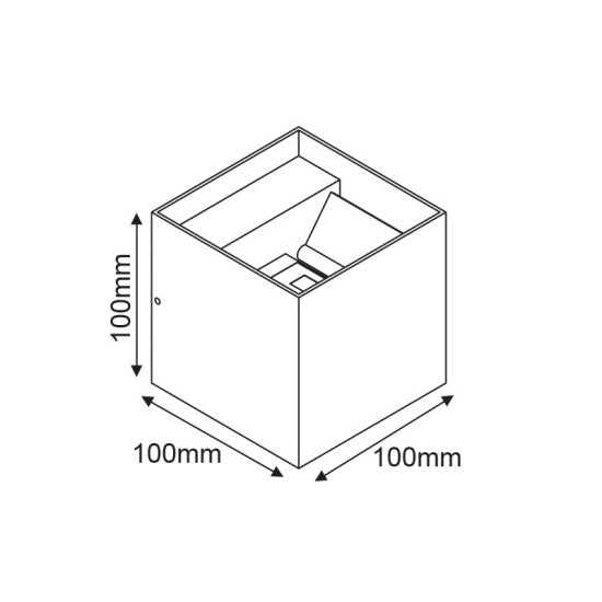 ^LED SMD WALL LUMINAIRE 10W 740LM 0-90° 230V AC 3.000K DARK GREY CRI80 IP54 30.000HRS