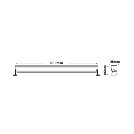 WALL WASHER CREE LED 13W 6000K 1.100Lm 30˚ 230V 0,5m IP65